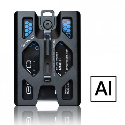 GOVO Badge Holder/Wallet – Aluminm /Black